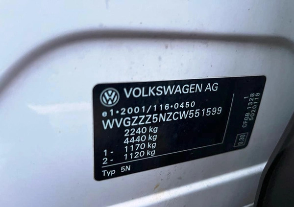 Volkswagen Tiguan cena 49900 przebieg: 198797, rok produkcji 2012 z Wojcieszów małe 326